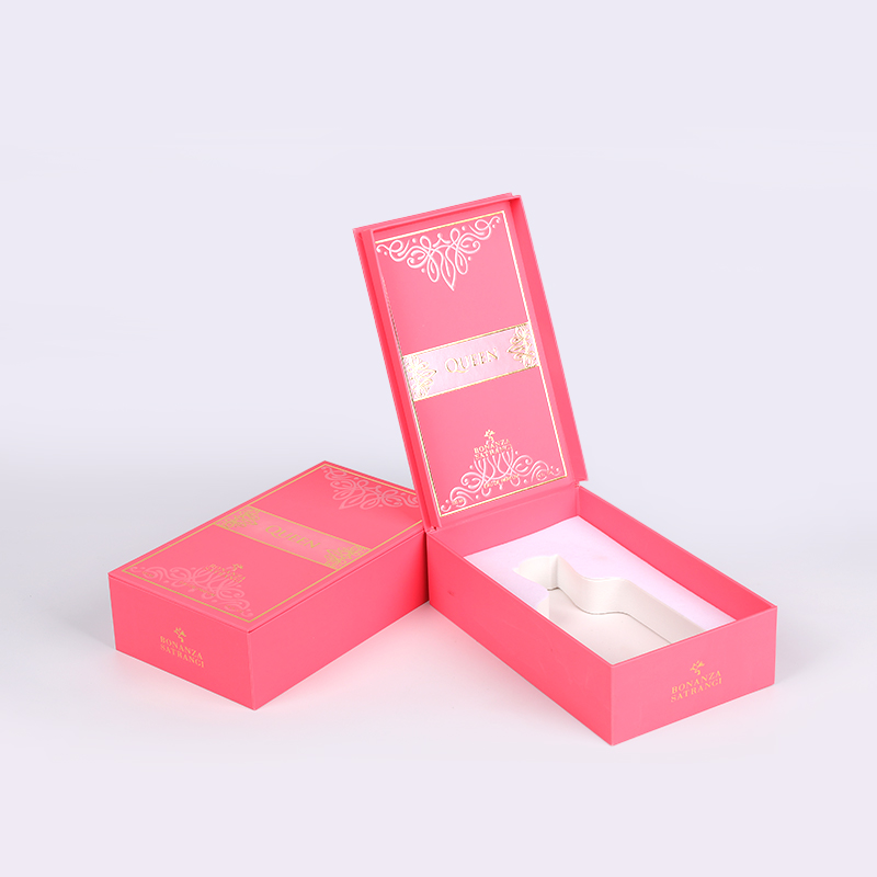 Tiszta sivatagi parfüm doboz arany forró bélyegzéssel